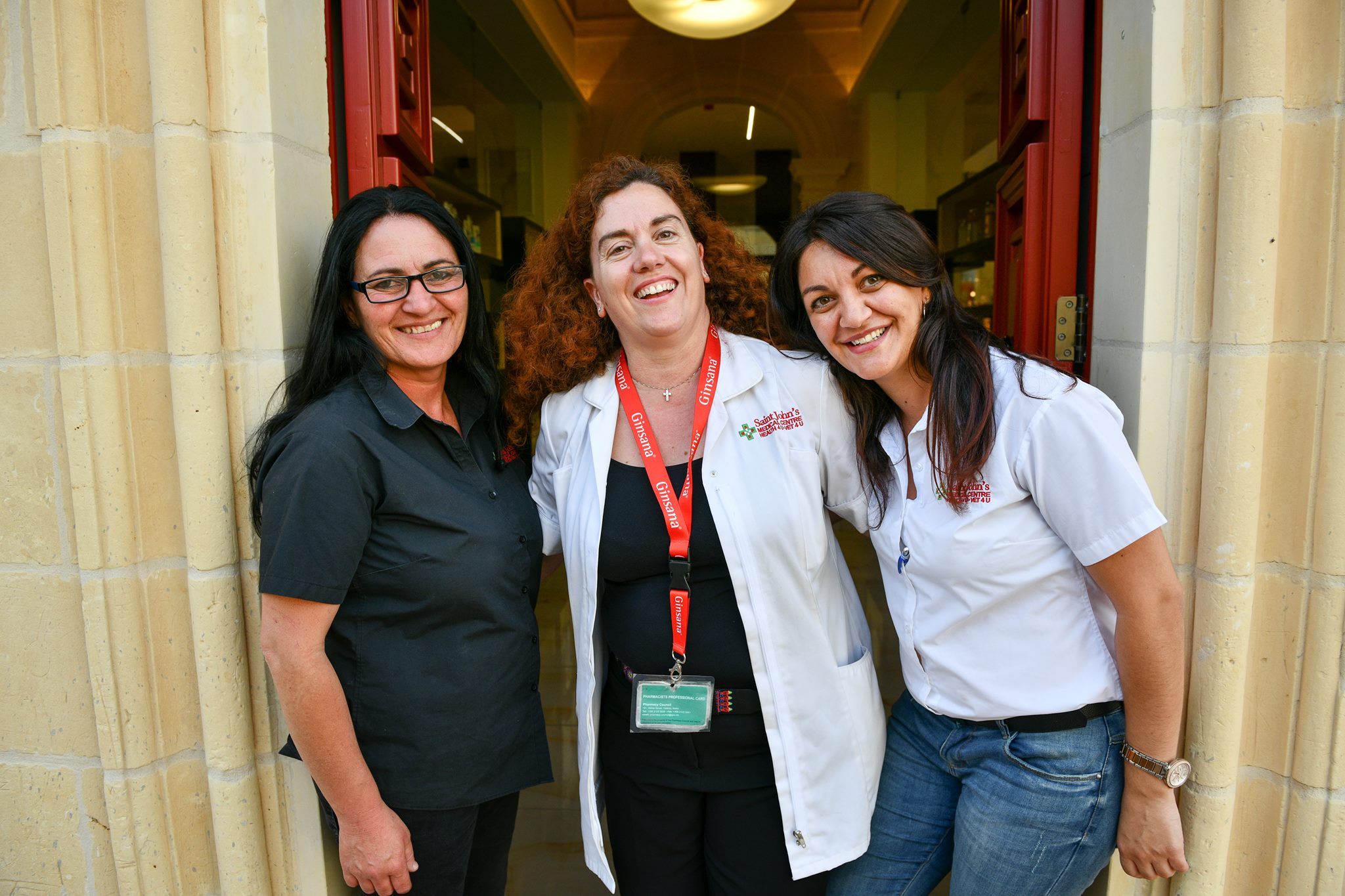 St John's Pharmacy team photo showing our dedicated healthcare professionals